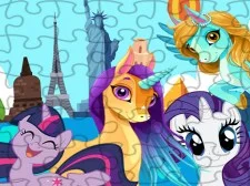 Unicornios viajan por el mundo Puzzle